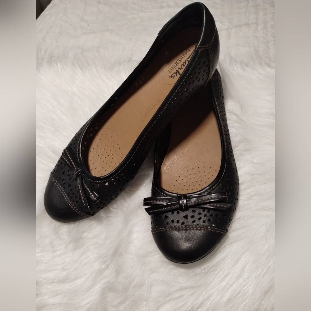 Clark Black "Poem Journal" Ballet Flats